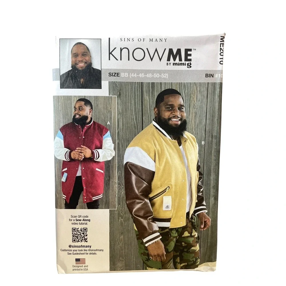 KNOWME‎ ME2010 Men's Varsity Bomber Jacket Sizes BB (44-52) Modern